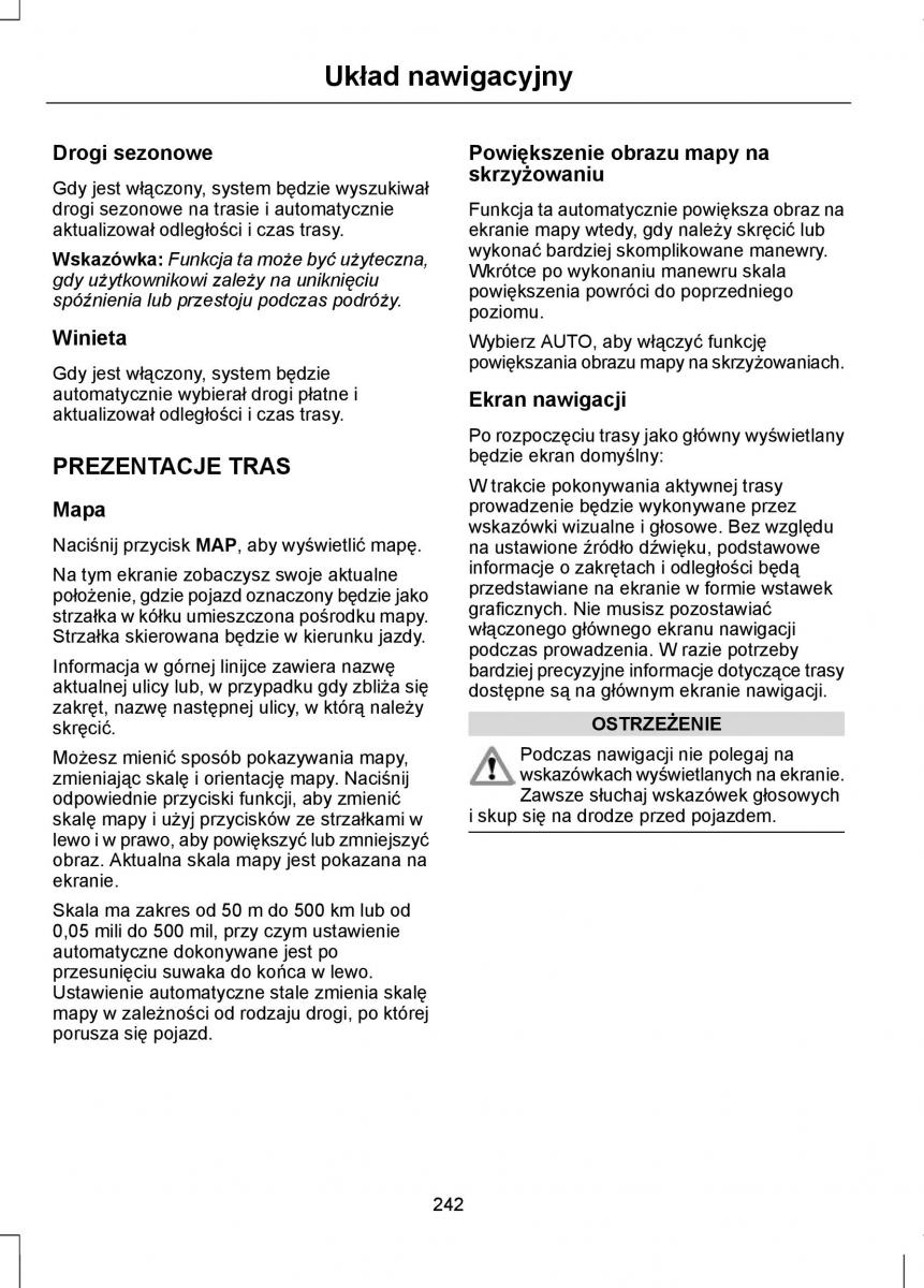 Ford Focus III 3 instrukcja obslugi / page 244