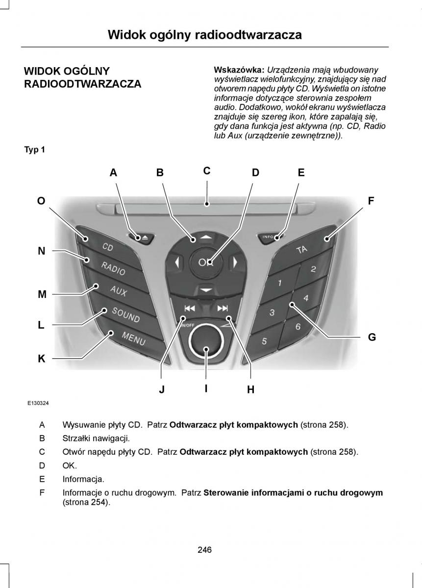 Ford Focus III 3 instrukcja obslugi / page 248