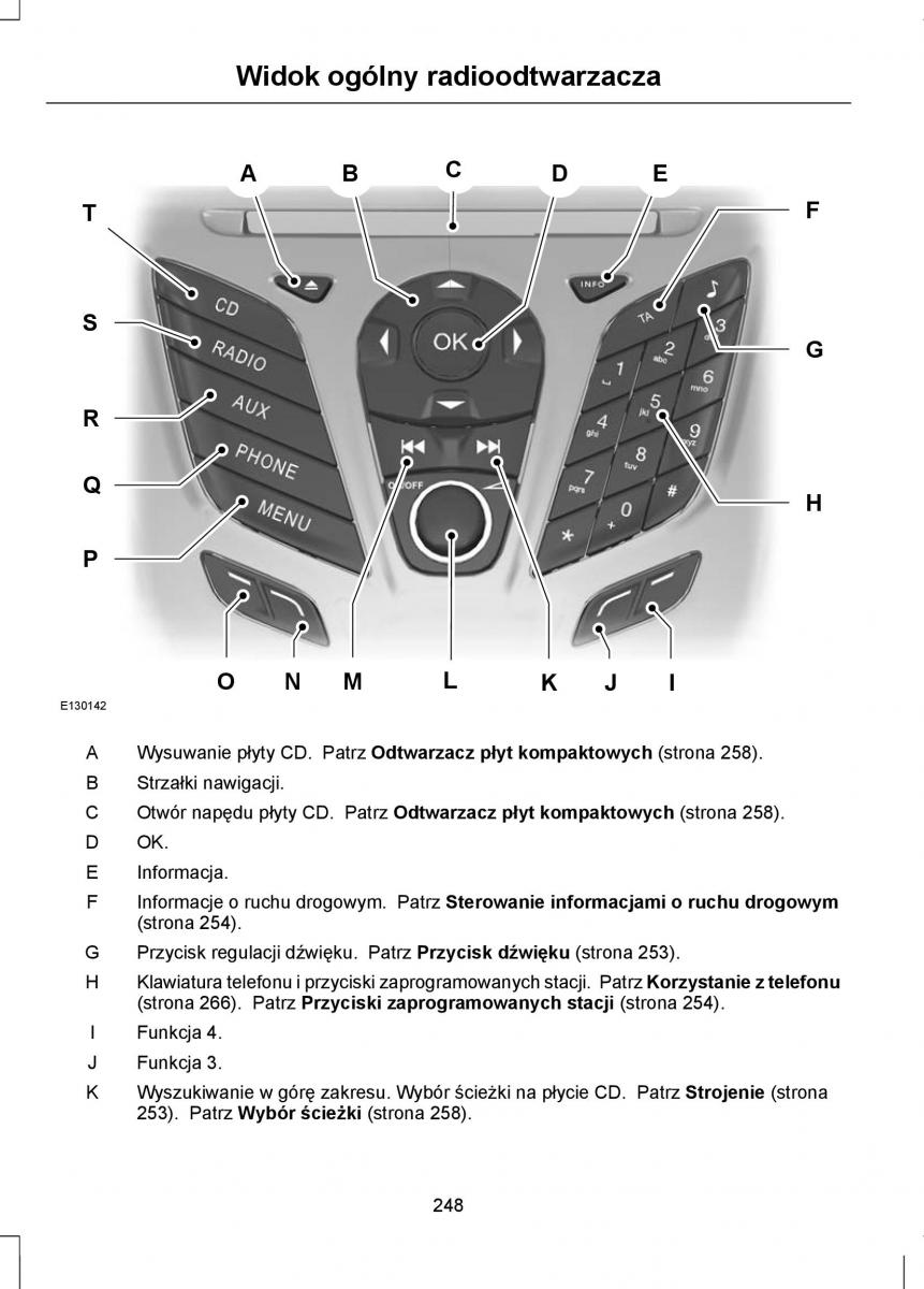 Ford Focus III 3 instrukcja obslugi / page 250