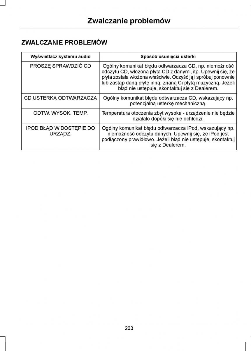 Ford Focus III 3 instrukcja obslugi / page 265