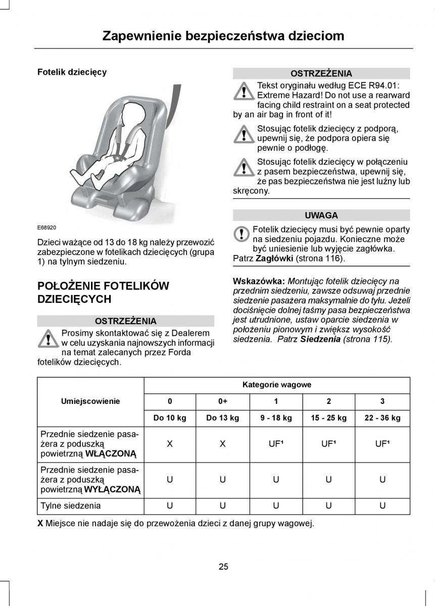 Ford Focus III 3 instrukcja obslugi / page 27