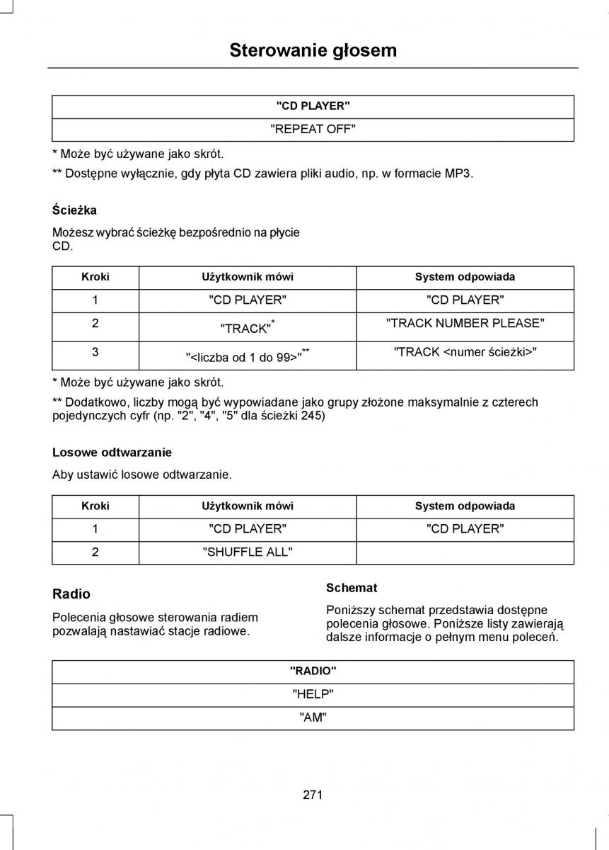 Ford Focus III 3 instrukcja obslugi / page 273