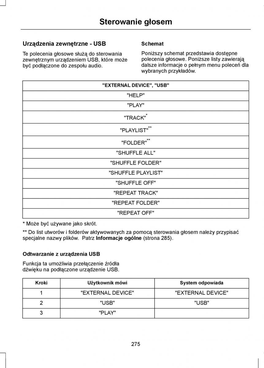 Ford Focus III 3 instrukcja obslugi / page 277