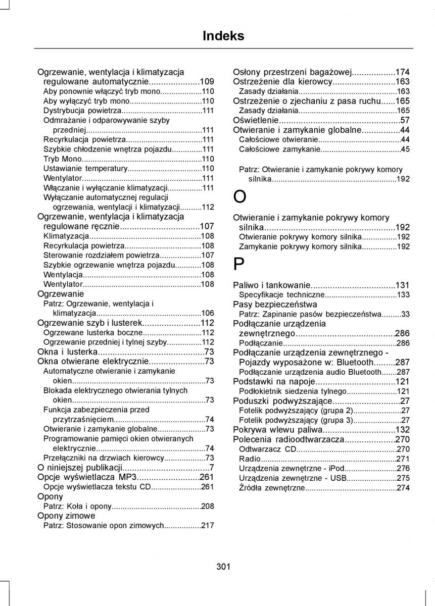 Ford Focus III 3 instrukcja obslugi / page 303