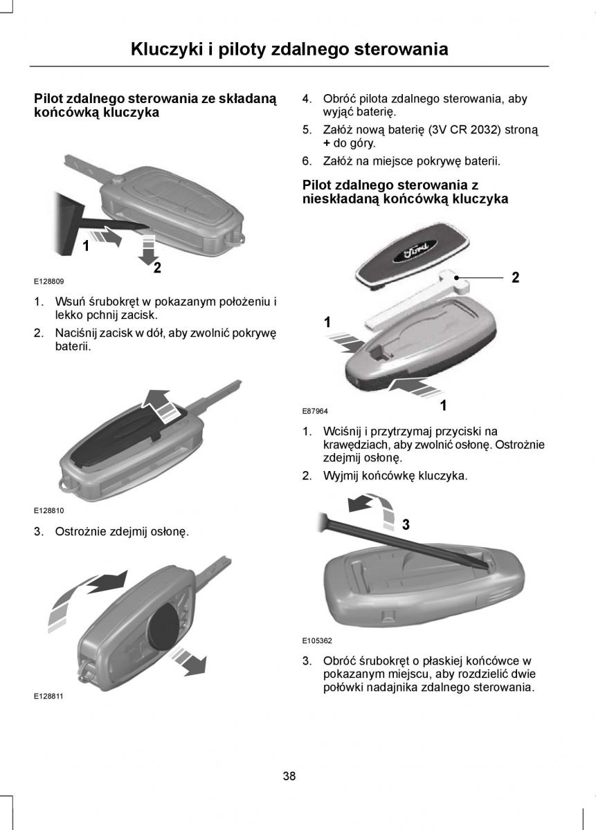 Ford Focus III 3 instrukcja obslugi / page 40