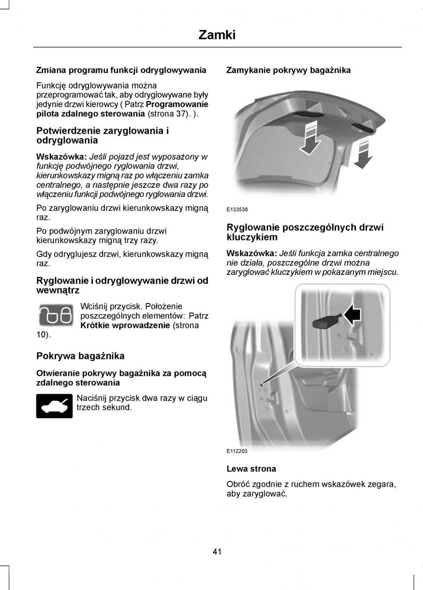 Ford Focus III 3 instrukcja obslugi / page 43