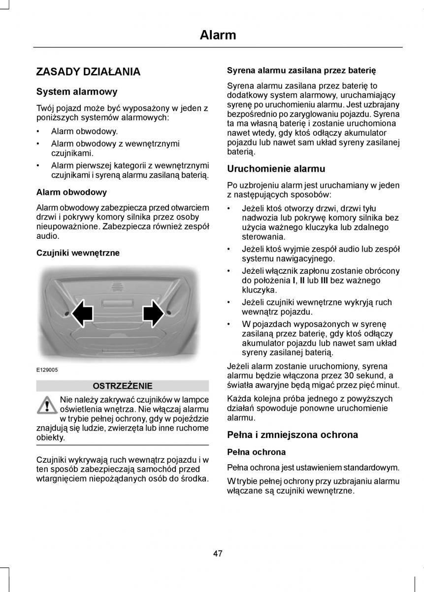 Ford Focus III 3 instrukcja obslugi / page 49