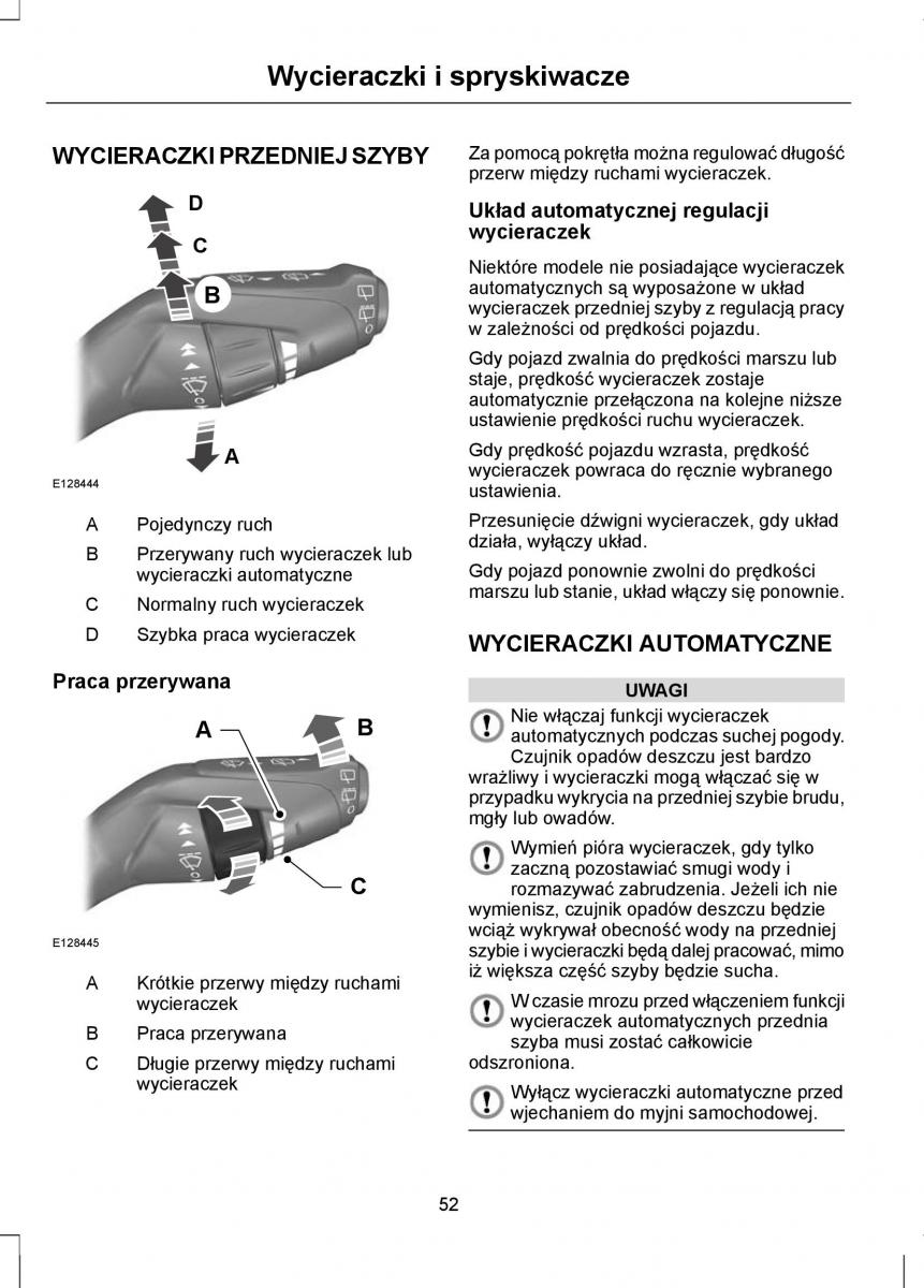 Ford Focus III 3 instrukcja obslugi / page 54