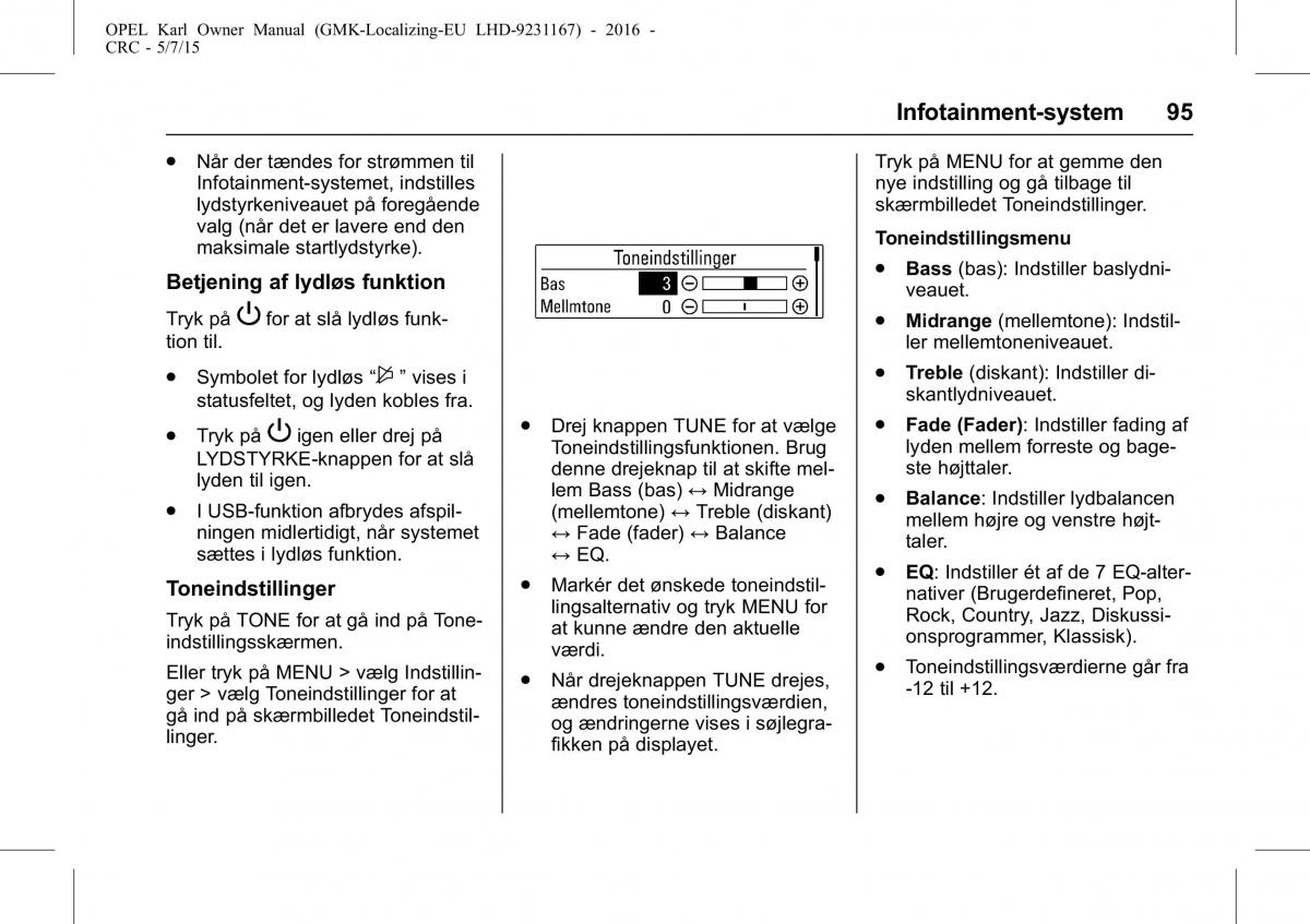 Opel Karl Bilens instruktionsbog / page 96