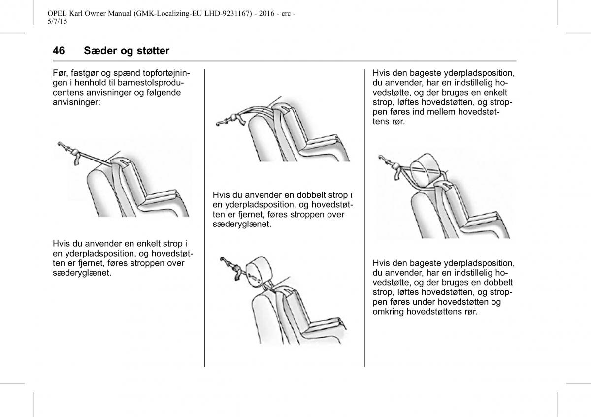 Opel Karl Bilens instruktionsbog / page 47