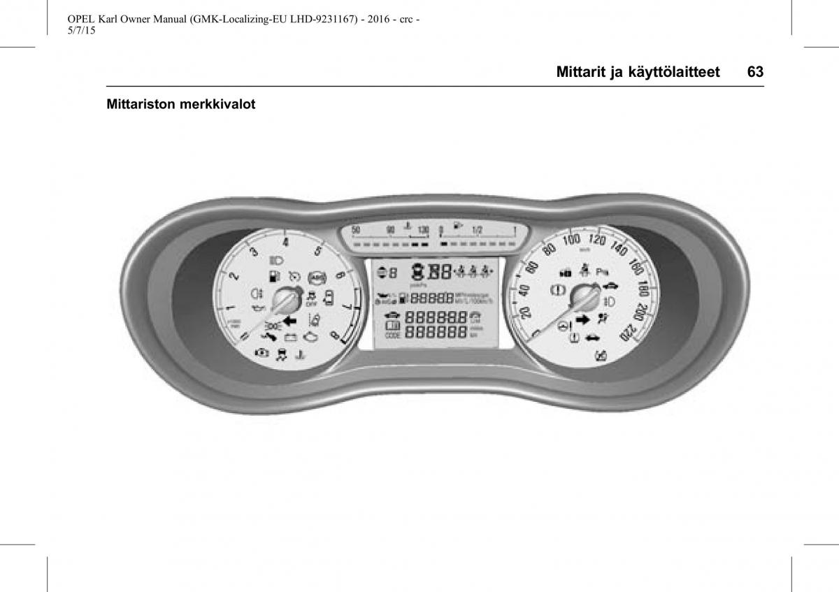 Opel Karl owners manual / page 64