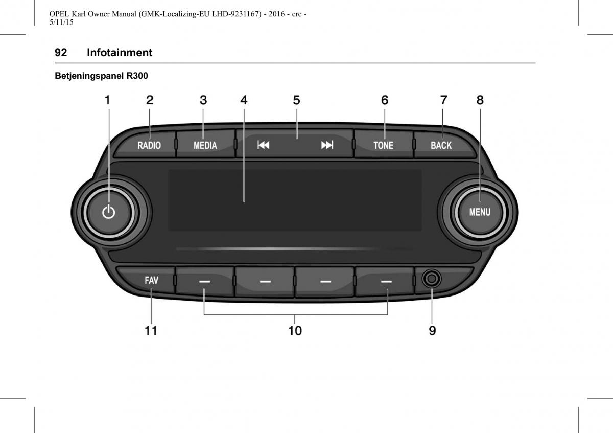 Opel Karl bruksanvisningen / page 93