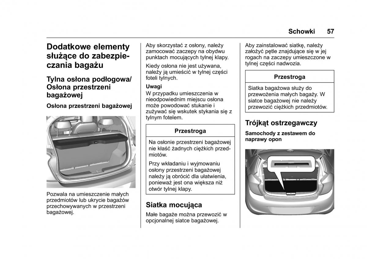 Opel Karl instrukcja obslugi / page 58