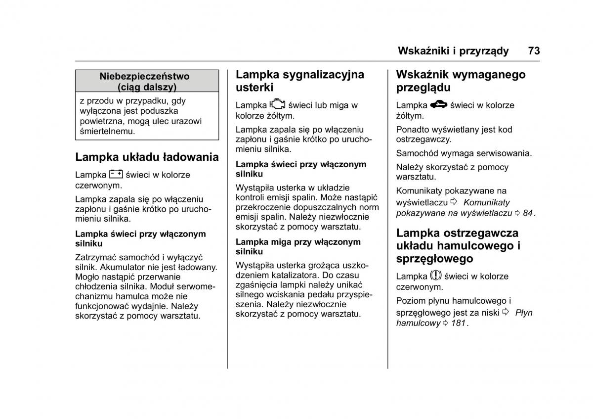 Opel Karl instrukcja obslugi / page 74