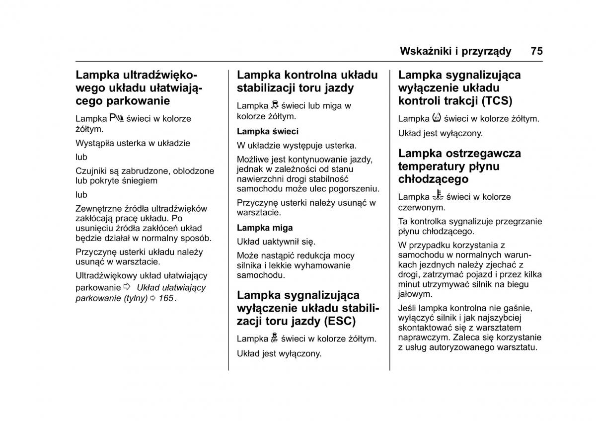 Opel Karl instrukcja obslugi / page 76