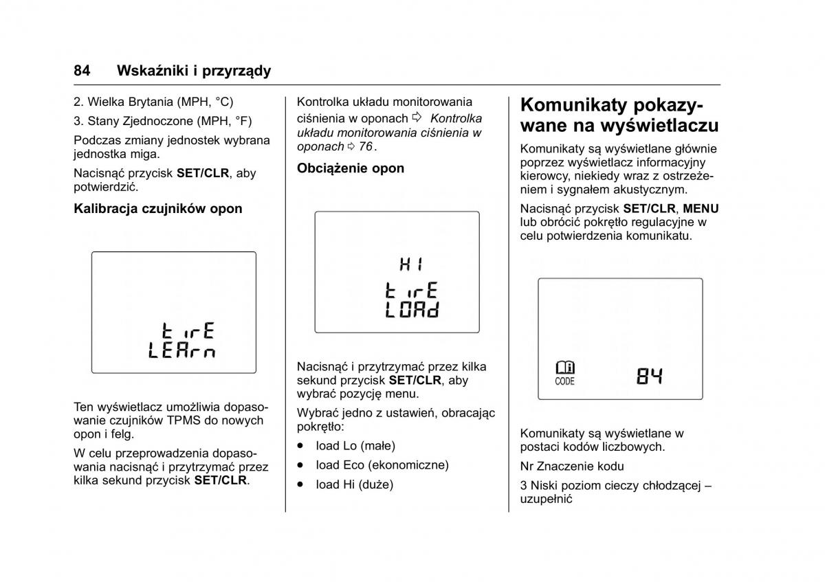 Opel Karl instrukcja obslugi / page 85