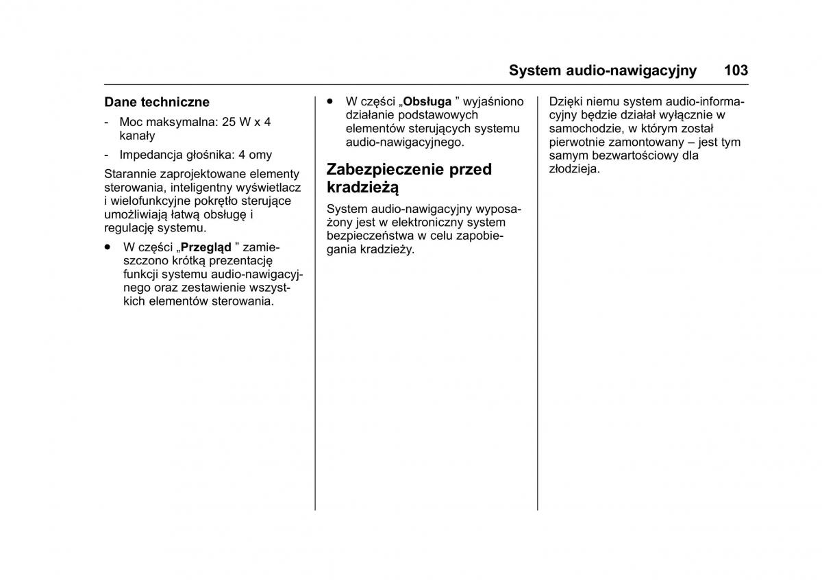 Opel Karl instrukcja obslugi / page 104