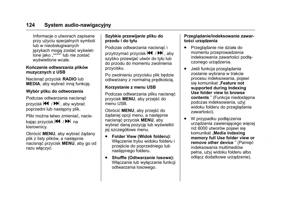 Opel Karl instrukcja obslugi / page 125