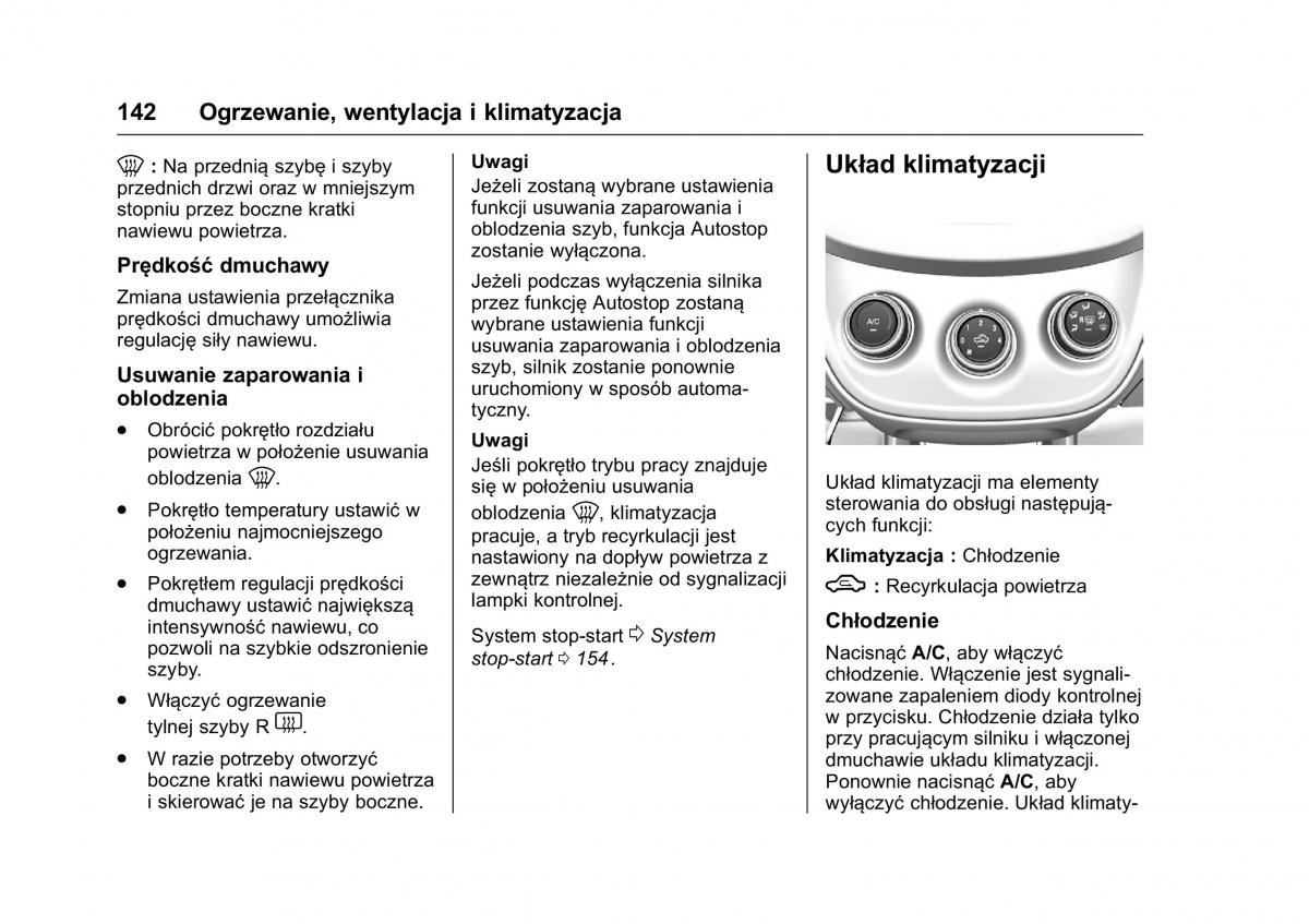 Opel Karl instrukcja obslugi / page 143