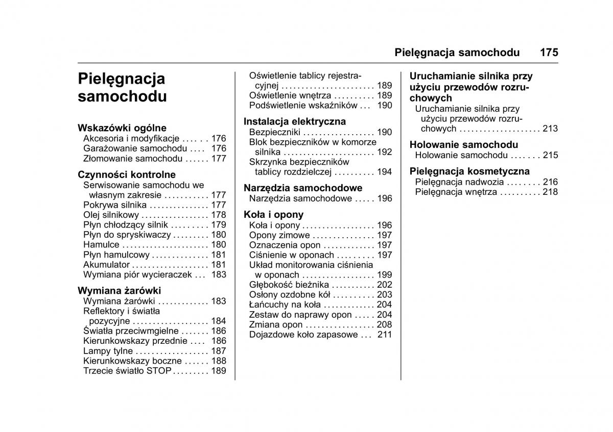 Opel Karl instrukcja obslugi / page 176