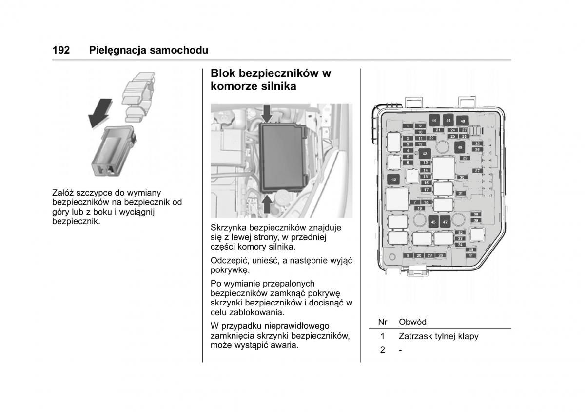 Opel Karl instrukcja obslugi / page 193