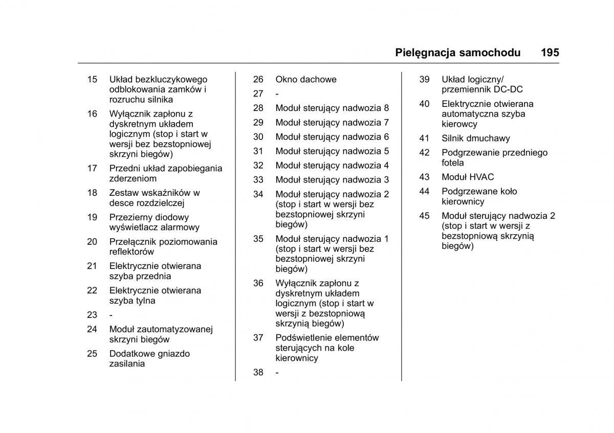 Opel Karl instrukcja obslugi / page 196