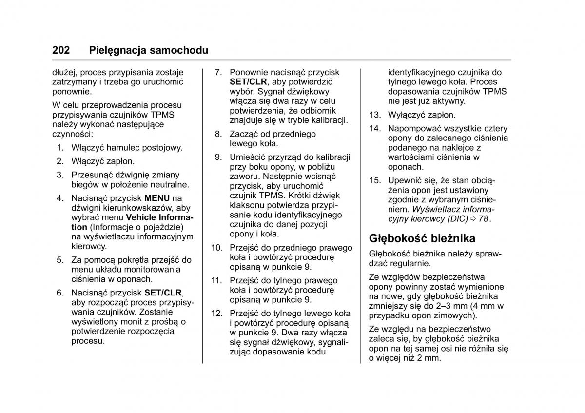 Opel Karl instrukcja obslugi / page 203