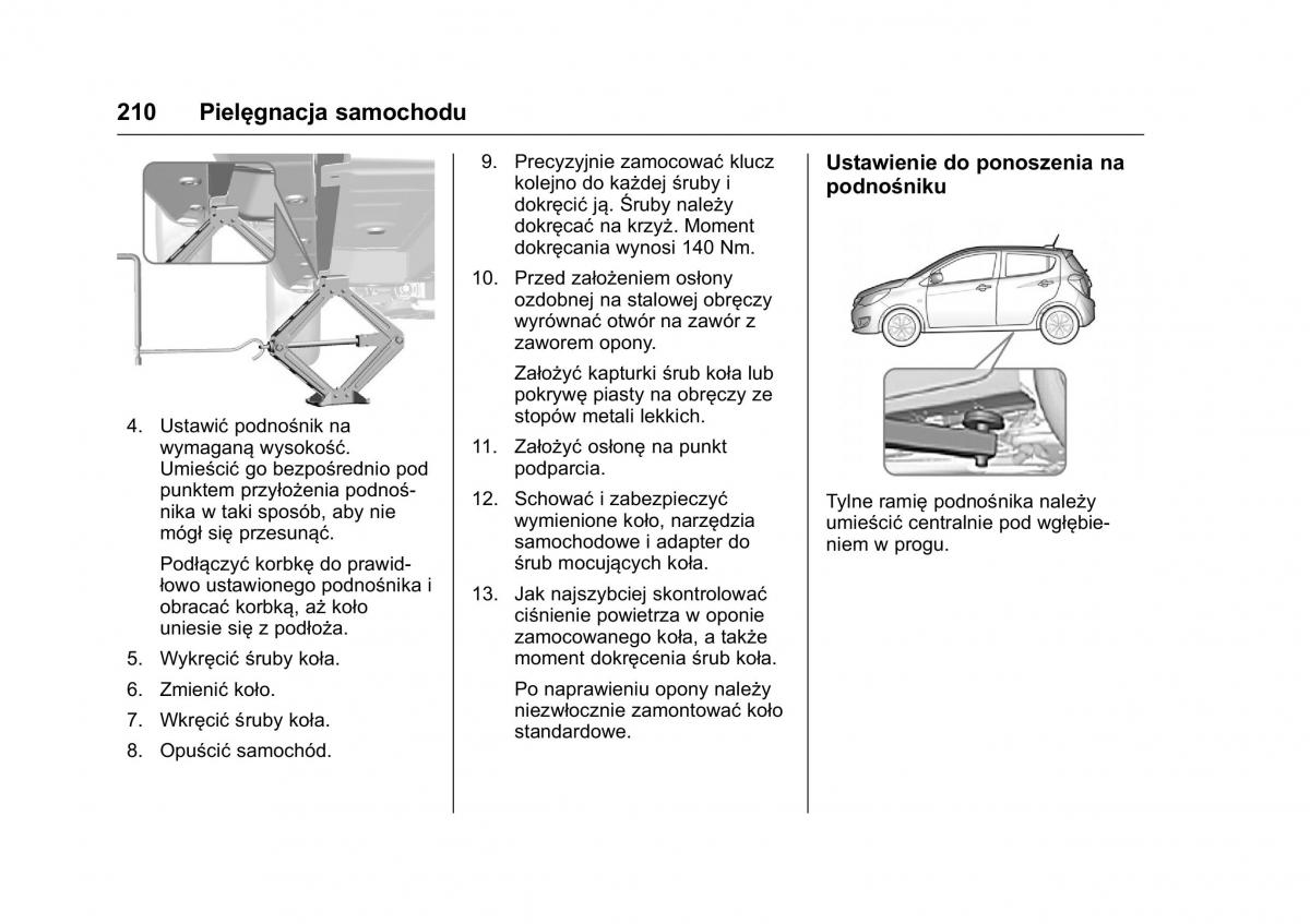 Opel Karl instrukcja obslugi / page 211