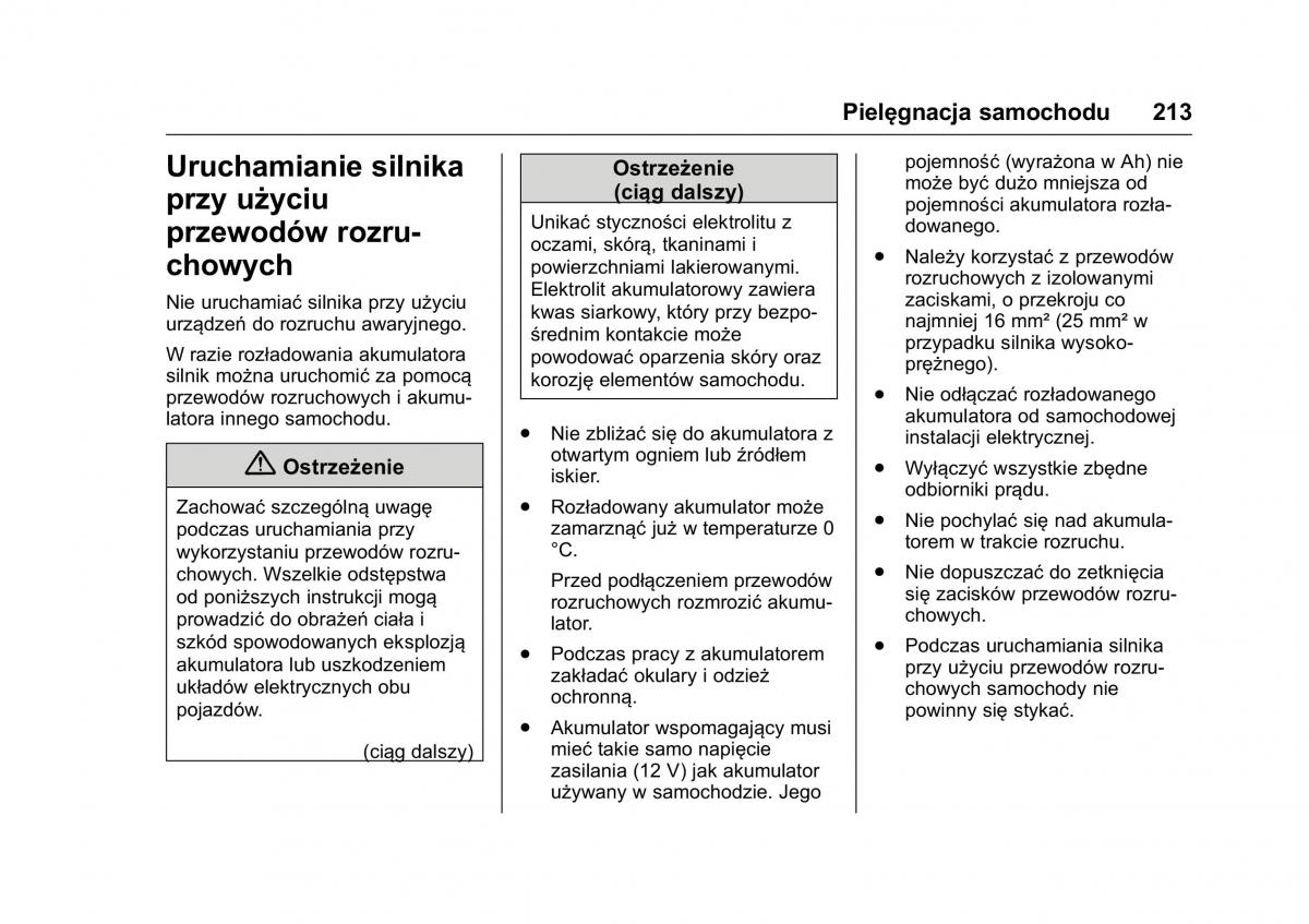 Opel Karl instrukcja obslugi / page 214