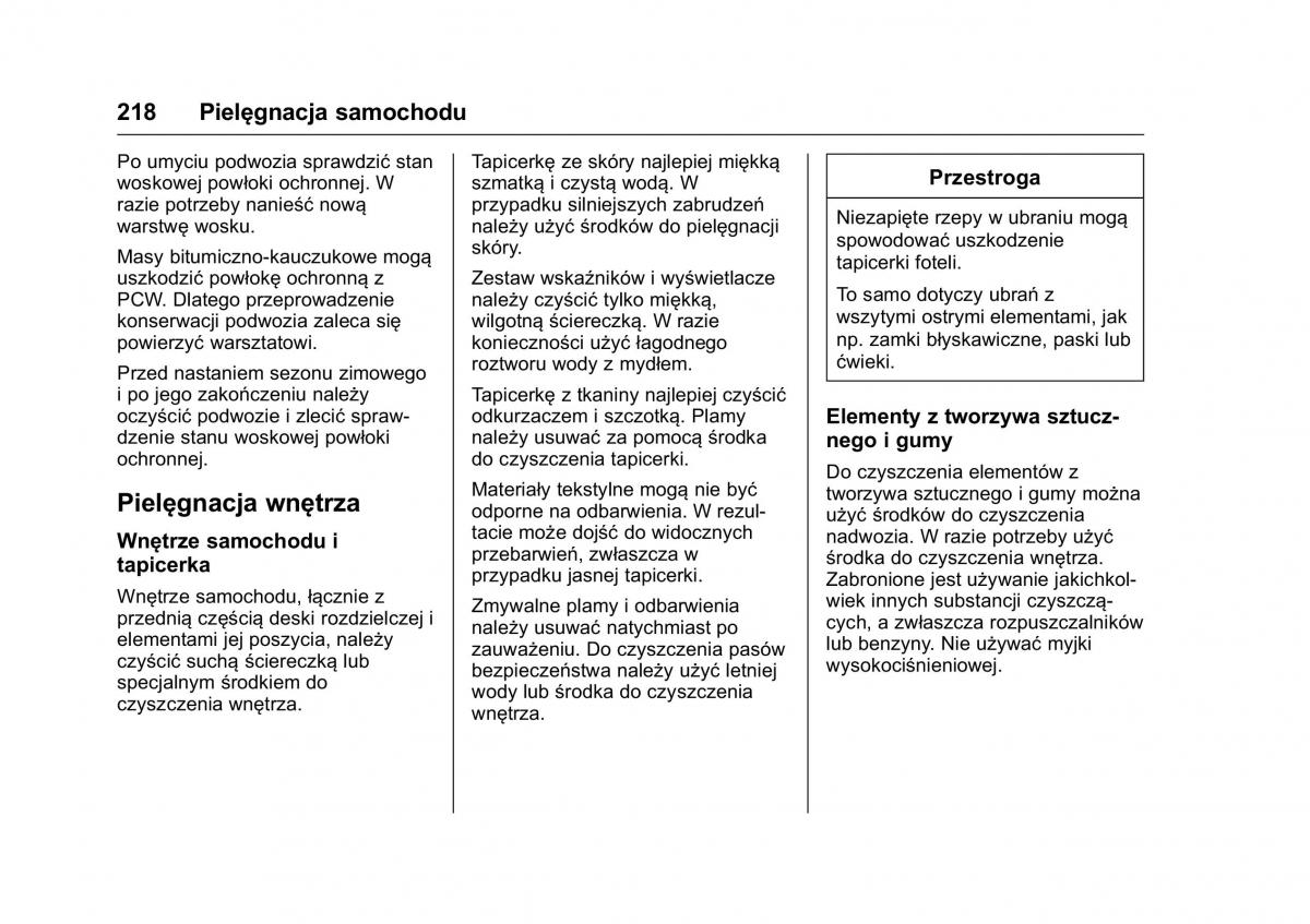 Opel Karl instrukcja obslugi / page 219