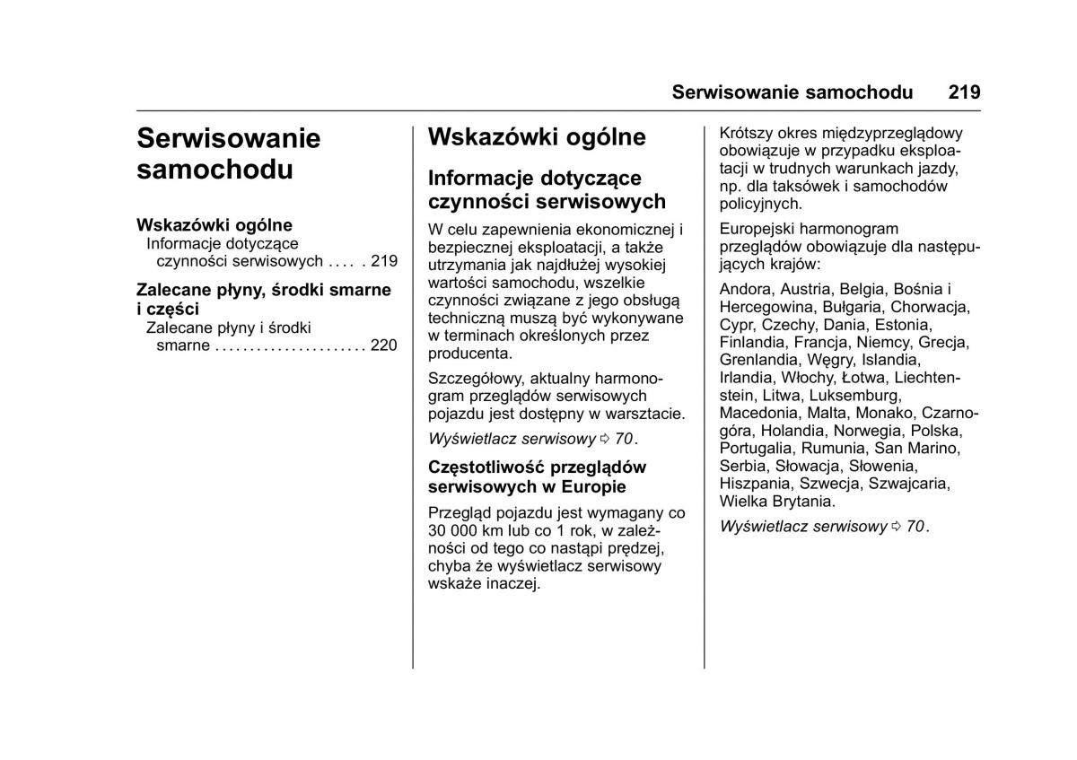 Opel Karl instrukcja obslugi / page 220