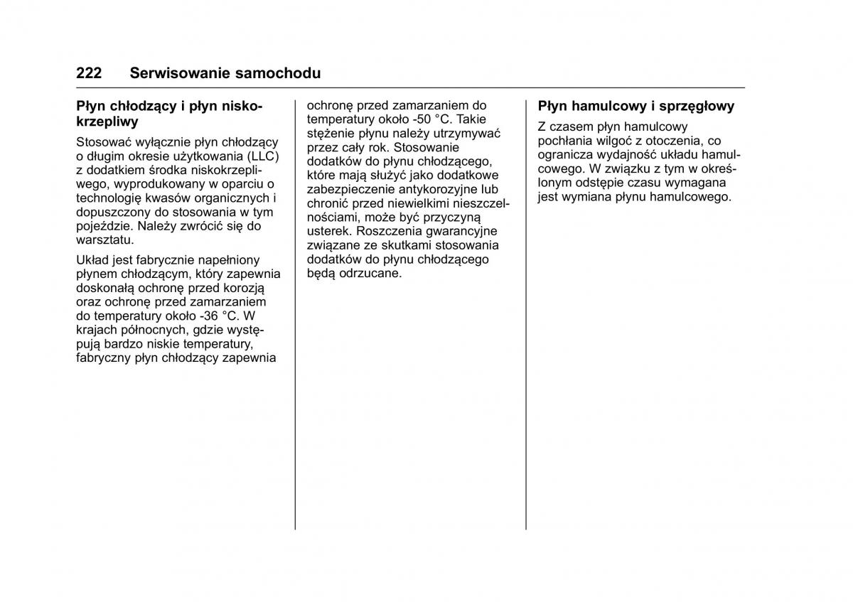 Opel Karl instrukcja obslugi / page 223