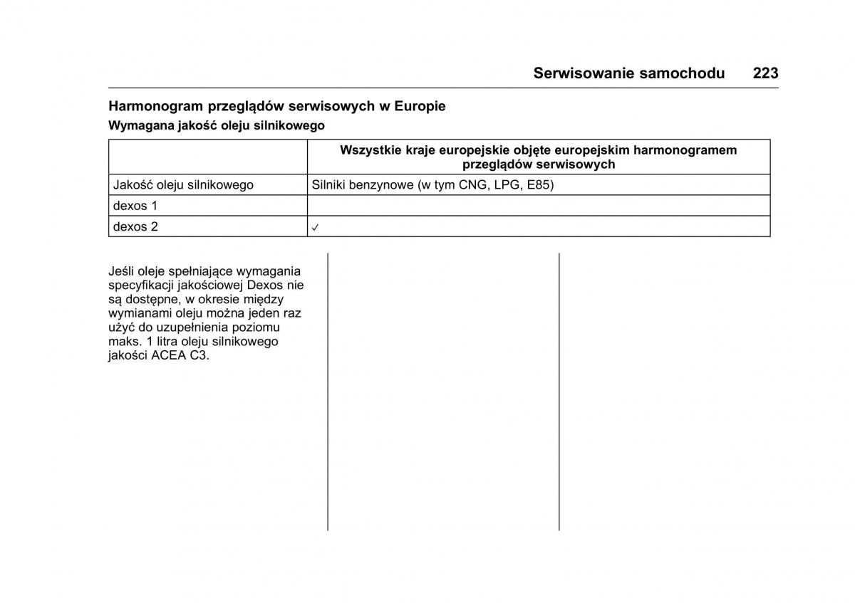 Opel Karl instrukcja obslugi / page 224