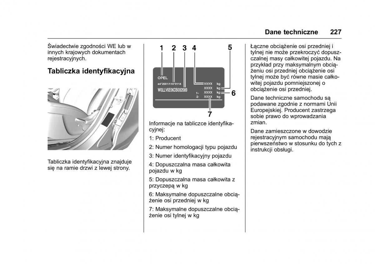 Opel Karl instrukcja obslugi / page 228