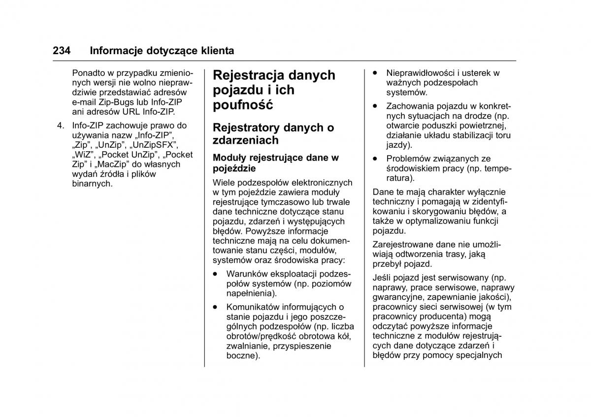 Opel Karl instrukcja obslugi / page 235