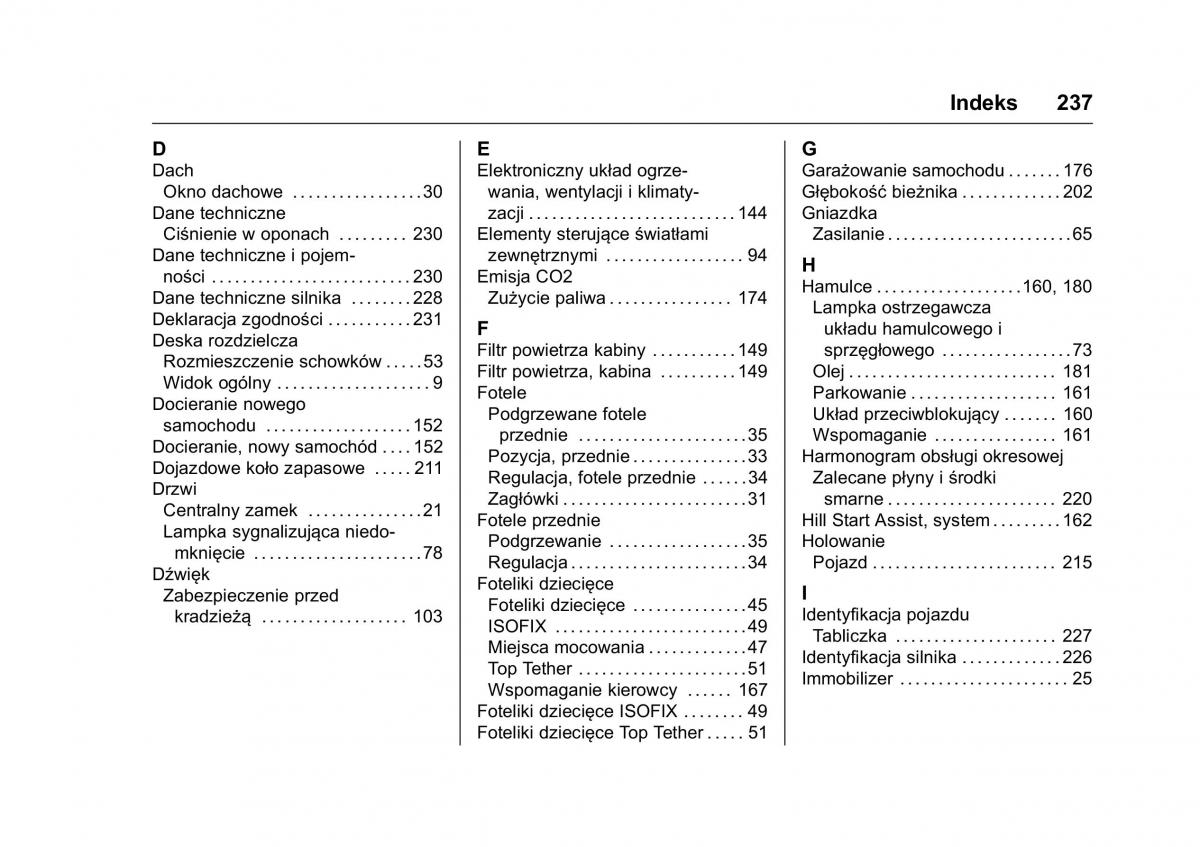 Opel Karl instrukcja obslugi / page 238