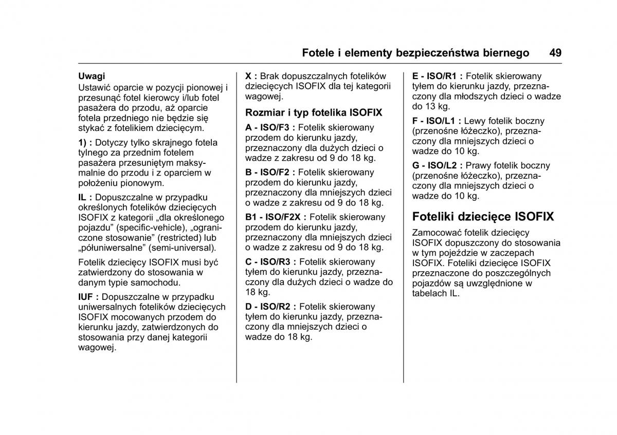 Opel Karl instrukcja obslugi / page 50