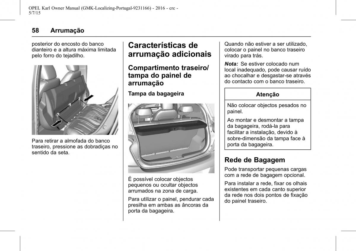Opel Karl manual del propietario / page 59
