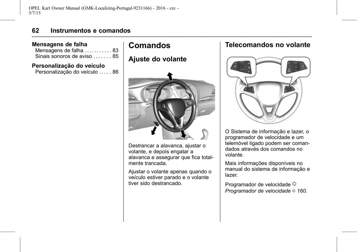 Opel Karl manual del propietario / page 63