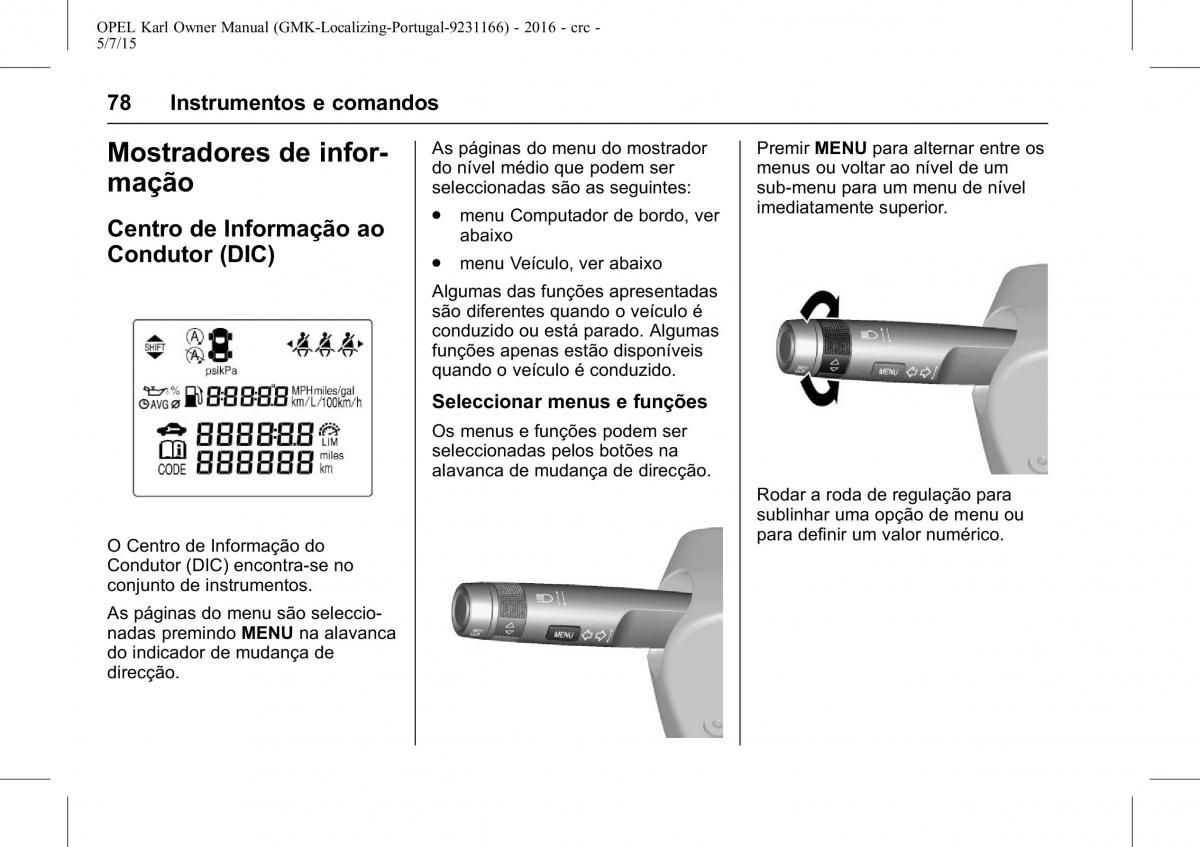 Opel Karl manual del propietario / page 79