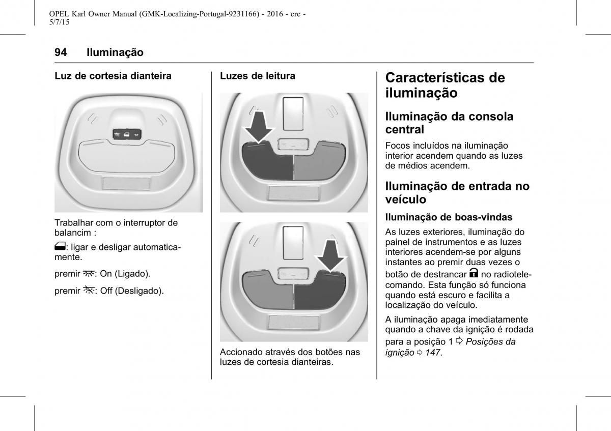 Opel Karl manual del propietario / page 95