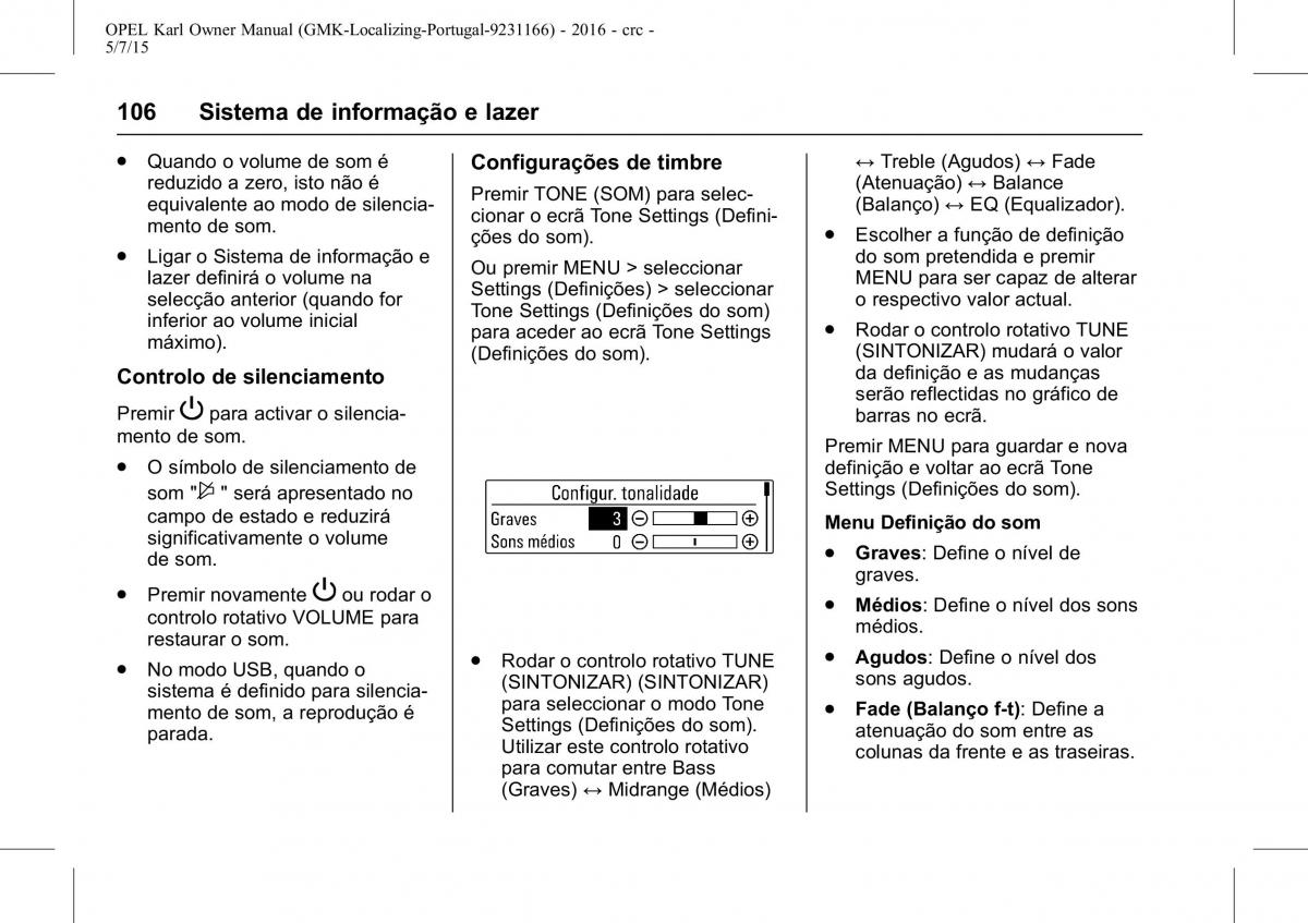 Opel Karl manual del propietario / page 107