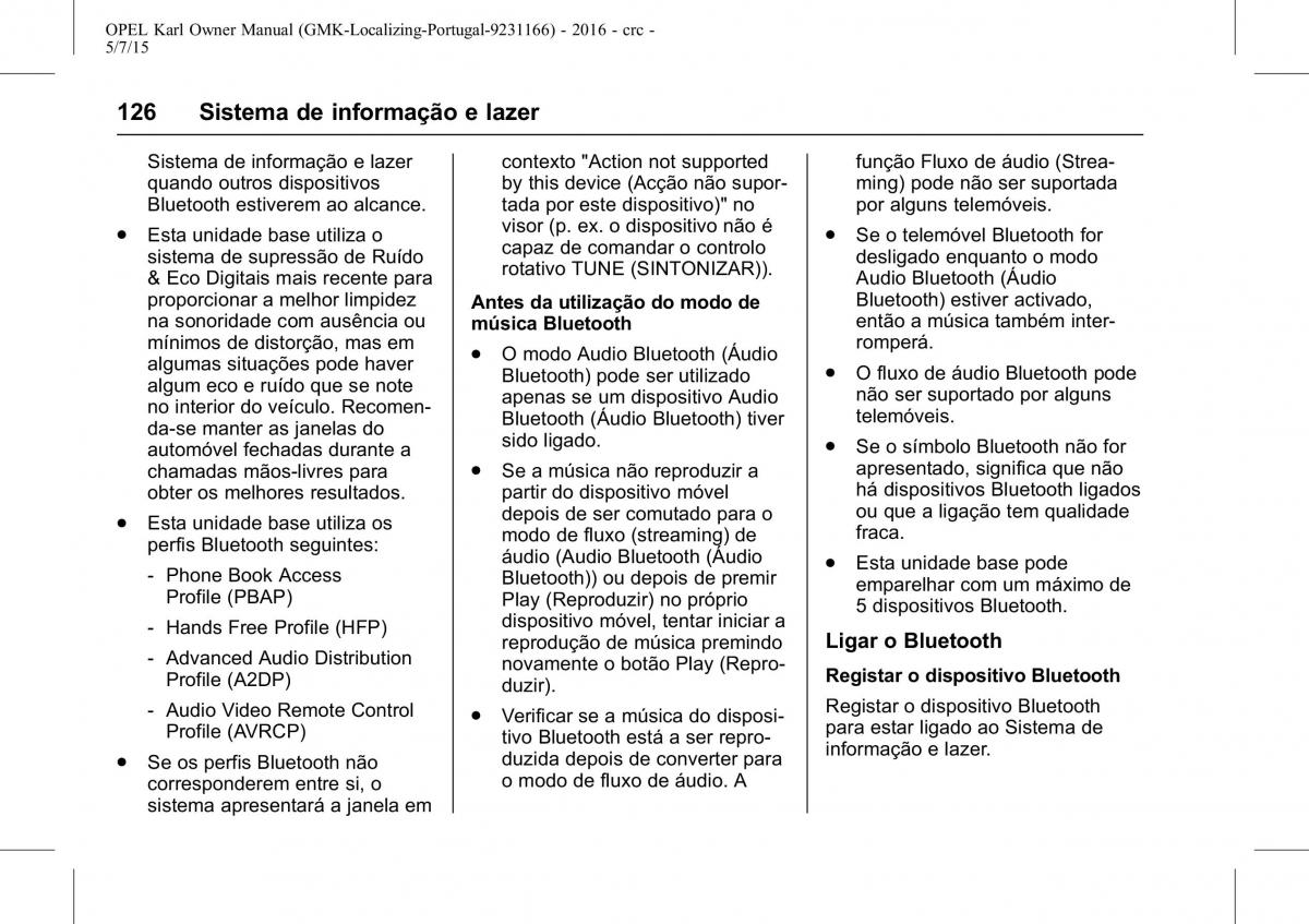 Opel Karl manual del propietario / page 127