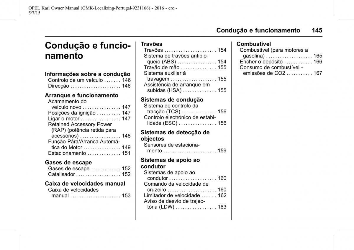 Opel Karl manual del propietario / page 146