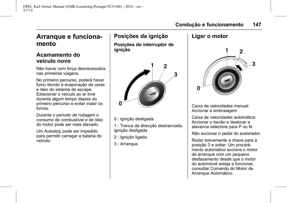 Opel Karl manual del propietario / page 148