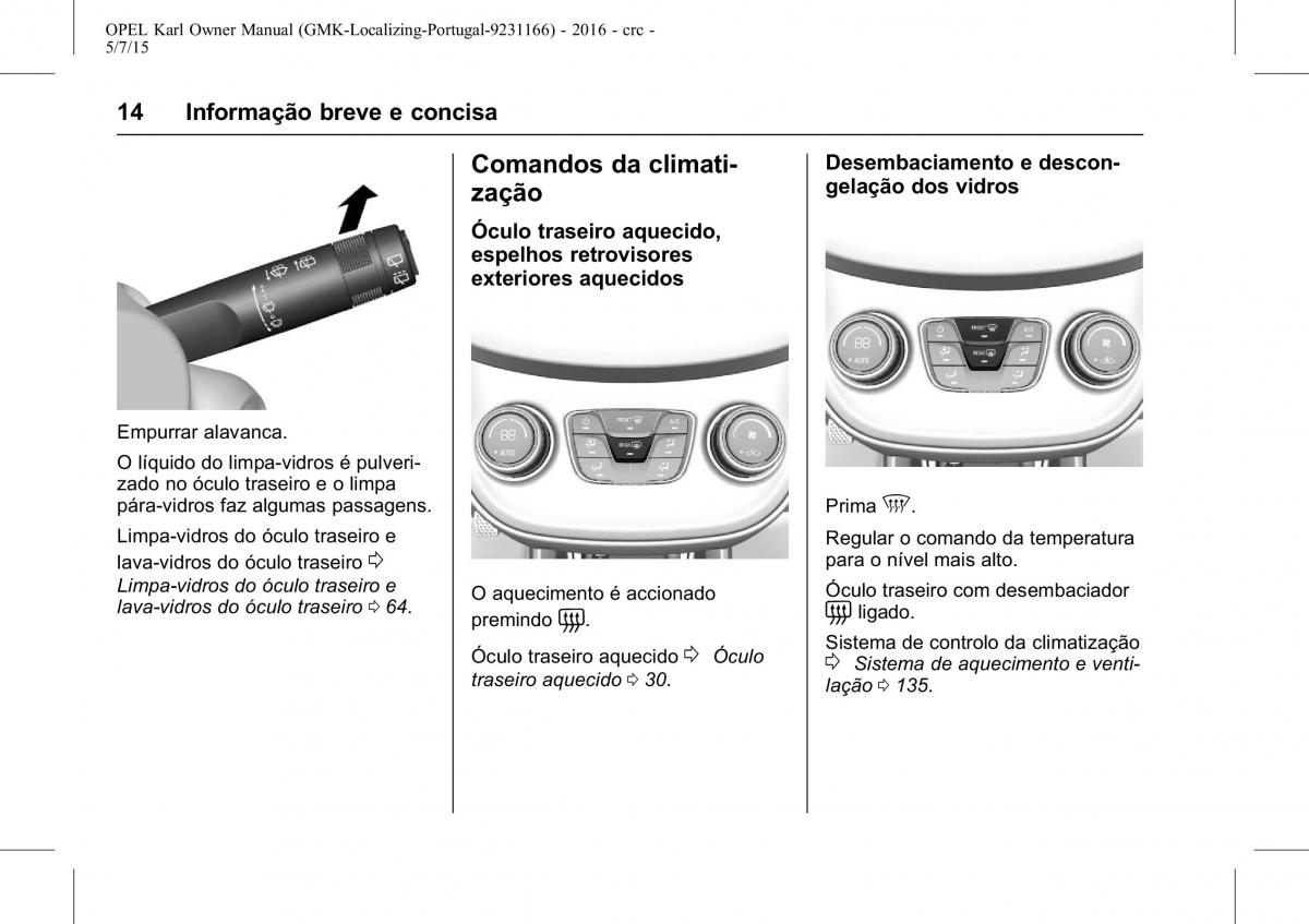 Opel Karl manual del propietario / page 15