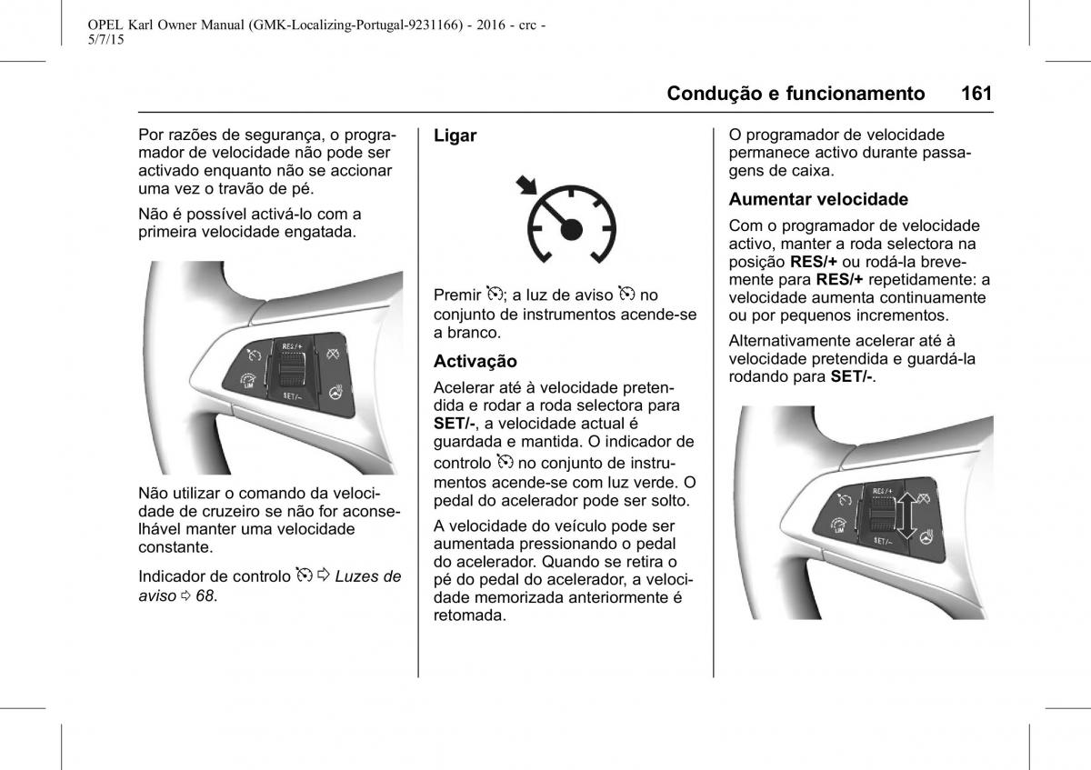 Opel Karl manual del propietario / page 162