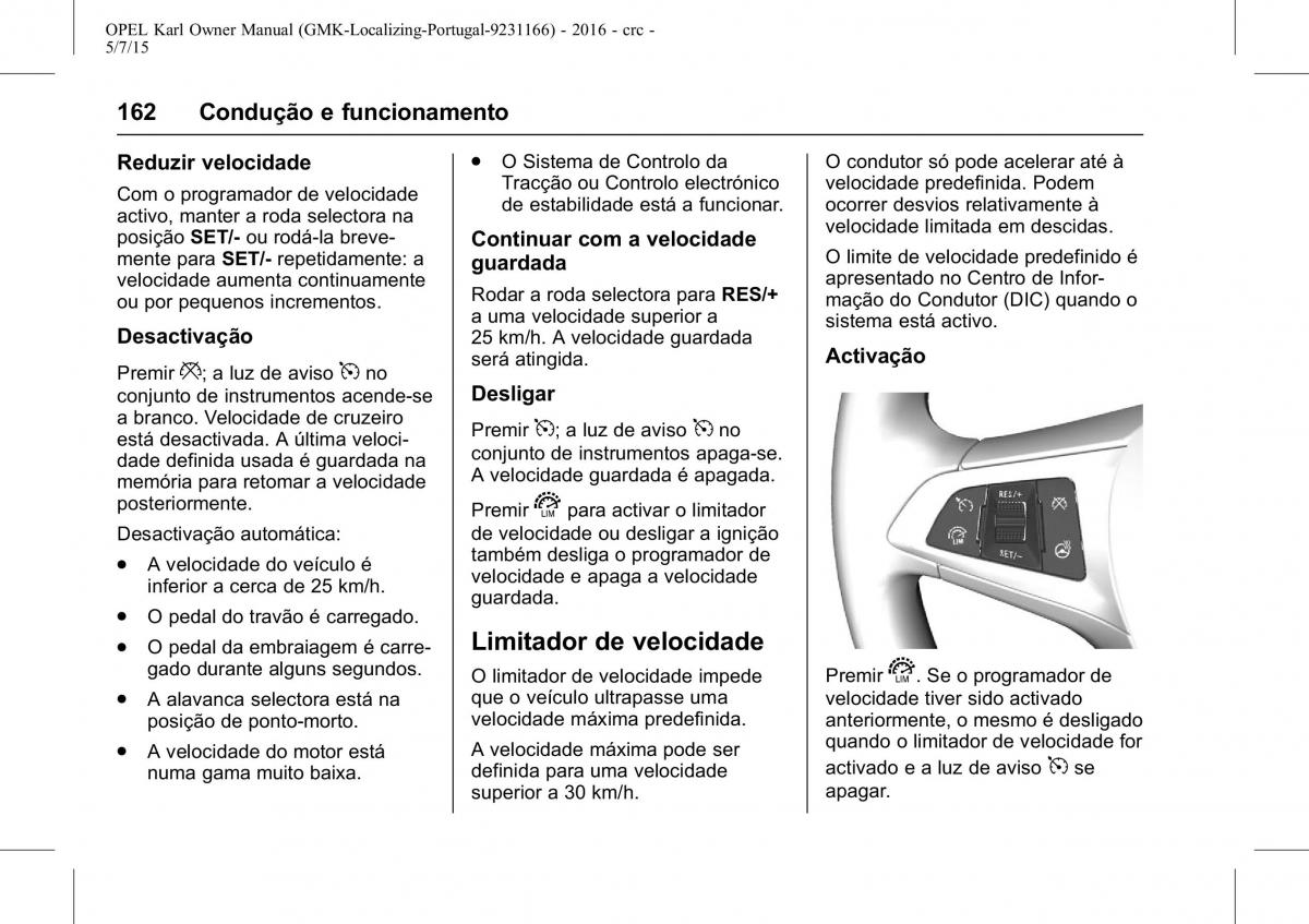 Opel Karl manual del propietario / page 163