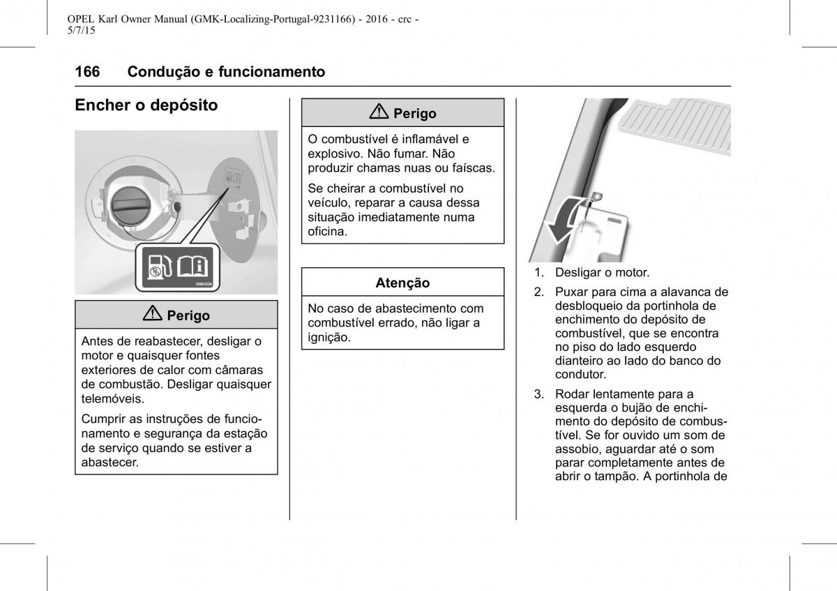 Opel Karl manual del propietario / page 167