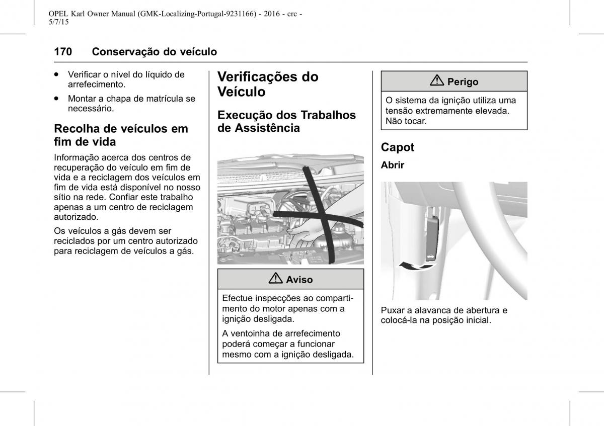 Opel Karl manual del propietario / page 171